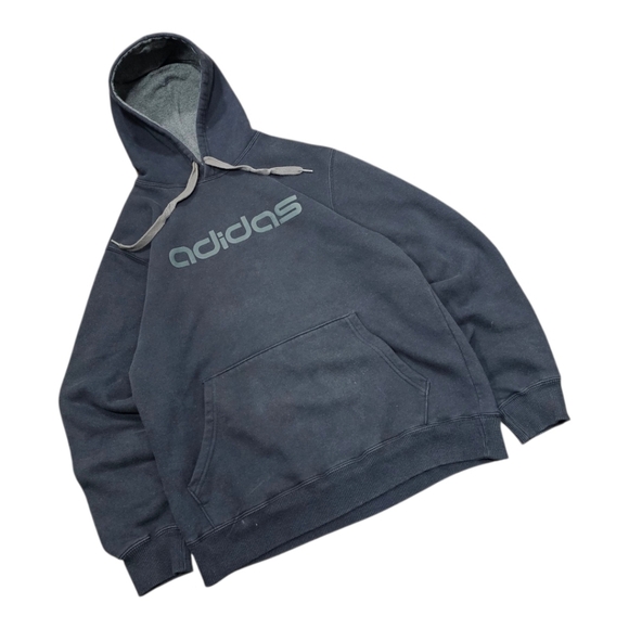Y2k Adidas Men's Black Hoodie - Picture 2 of 6